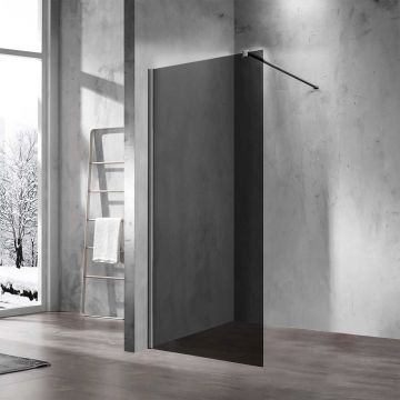 Душевая перегородка Vincea Walk-In VSW-1H800CGGM, 800х2000, вороненая сталь, стекло тонированное