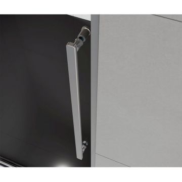 Душевая дверь без пристенного профиля Vincea Arno VDS-1A120CLB, черный матовый, стекло прозрачное