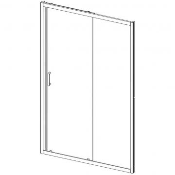 Душевая дверь Vincea Alpha VDS-3AL120CLB, 1200, черный, стекло прозрачное