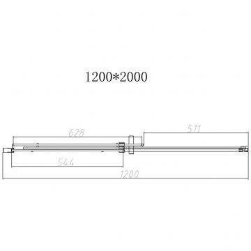 Душевая дверь Vincea (Винчея) Dice VDS-4D120CLB, 1200, черный, стекло прозрачное