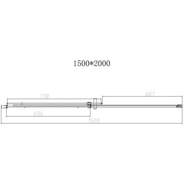 Душевая дверь Vincea Dice VDS-4D150CLB, 1500, черный, стекло прозрачное