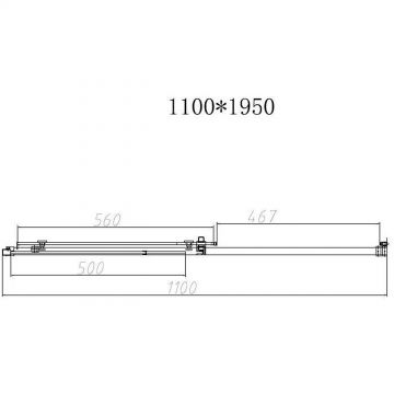 Душевая дверь Vincea Slim-N VDS-4SN110CL, 1100, хром, стекло прозрачное