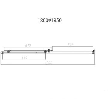 Душевая дверь Vincea Slim-N VDS-4SN120CLB, 1200, черный, стекло прозрачное