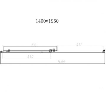 Душевая дверь Vincea (Винчея) Slim-N VDS-4SN140CLB, 1400, черный, стекло прозрачное