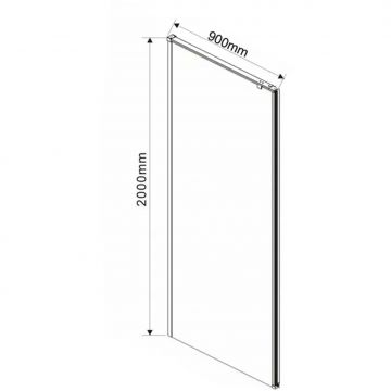 Боковая панель Vincea (Винчея) Arno VSG-1A900CLB, матовый черный, стекло прозрачное