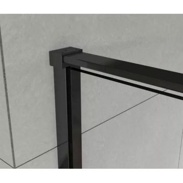 Боковая панель Vincea (Винчея) Arno VSG-1A900CLB, матовый черный, стекло прозрачное