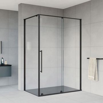 Боковая панель Vincea (Винчея) Arno VSG-1A900CLB, матовый черный, стекло прозрачное