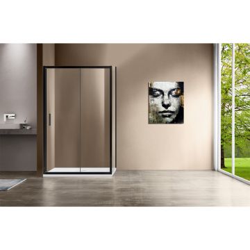 Боковая панель Vincea (Винчея) Garda VSG-1G100CLB, черный, стекло прозрачное