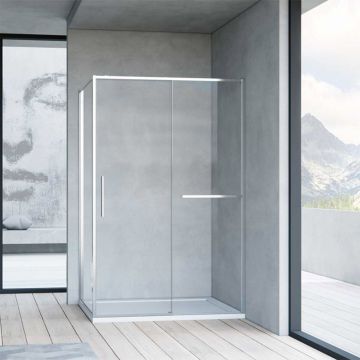 Боковая панель Vincea (Винчея) Slim Soft VSG-1SS900CL, хром, стекло прозрачное