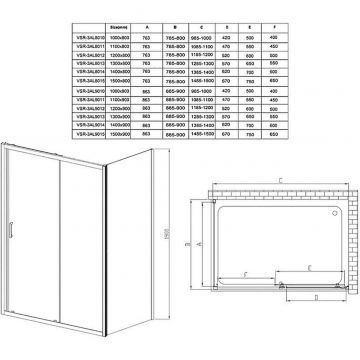 Боковая панель Vincea Alpha VSG-3AL900CLB, черный, стекло прозрачное