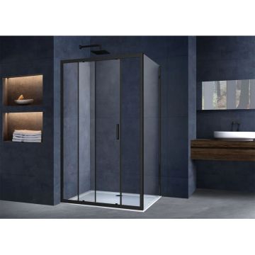 Боковая панель Vincea Alpha VSG-3AL900CLB, черный, стекло прозрачное