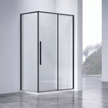 Боковая панель Vincea Slim-N VSG-4SN800CLB, черный, стекло прозрачное