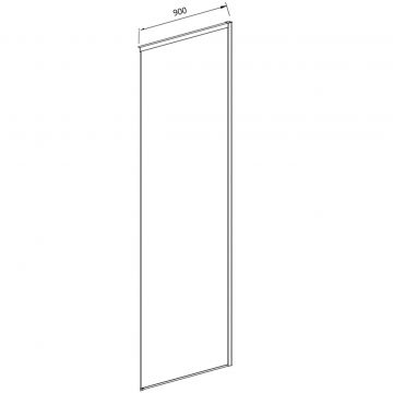 Боковая панель Vincea (Винчея) Slim-N VSG-4SN900CLB, черный, стекло прозрачное