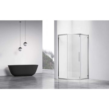 Душевой уголок Vincea (Винчея) Show VSP1-4SH100CL, 1000х1000 мм (габариты площадки) хром, стекло прозрачное