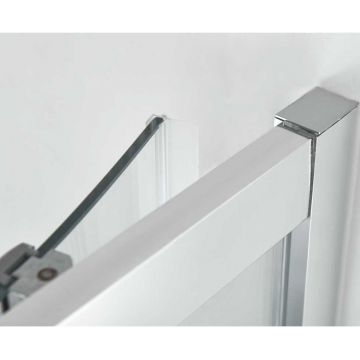 Душевой уголок Vincea (Винчея) Alpha VSQ-3AL900CLB, 900х900 мм (габариты площадки) черный, стекло прозрачное