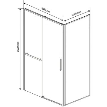 Душевой уголок Vincea (Винчея) Slim Soft VSR-1SS1010CL, 1000х1000 мм (габариты площадки) хром, стекло прозрачное