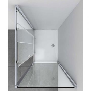 Душевой уголок Vincea Alpha VSR-3AL9012CLB, 1200х900 мм (габариты площадки) черный, стекло прозрачное