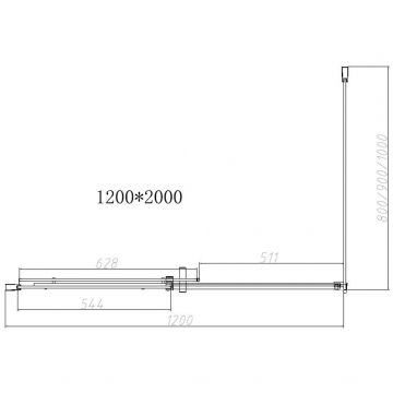 Душевой уголок Vincea Dice VSR-4D8012CL, 1200х800 мм (габариты площадки) хром, стекло прозрачное