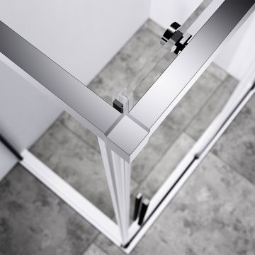 Душевой уголок Vincea Slim-N VSR-4SN8010CL, 1000х800 мм (габариты площадки) хром, стекло прозрачное