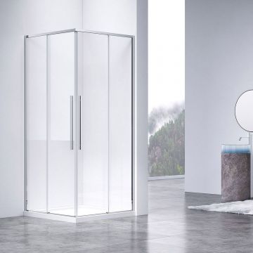 Душевой уголок Vincea (Винчея) Slim-N VSS-4SN8010CL, 1000х800 мм (габариты площадки) хром, стекло прозрачное