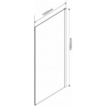 Боковая панель Vincea (Винчея) Como Soft VSG-1CS100CL, хром, стекло прозрачное