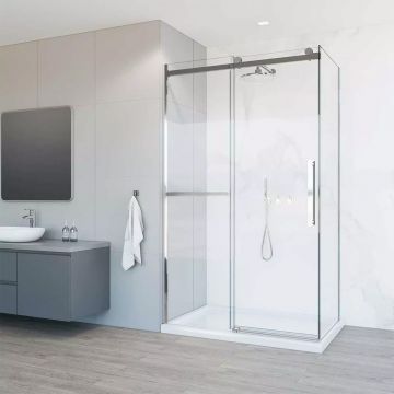 Боковая панель Vincea (Винчея) Como Soft VSG-1CS100CL, хром, стекло прозрачное