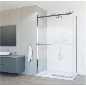 Боковая панель Vincea (Винчея) Como Soft VSG-1CS800CL, хром, стекло прозрачное