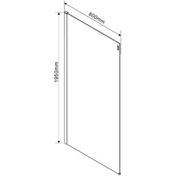 Боковая панель Vincea Como Soft VSG-1CS800CLB, черный, стекло прозрачное