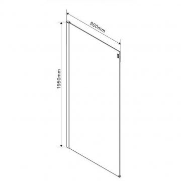 Боковая панель Vincea (Винчея) Como Soft VSG-1CS900CLB, черный, стекло прозрачное