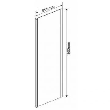 Боковая панель Vincea (Винчея) Garda VSG-1G900CLGM, вороненая сталь, стекло прозрачное