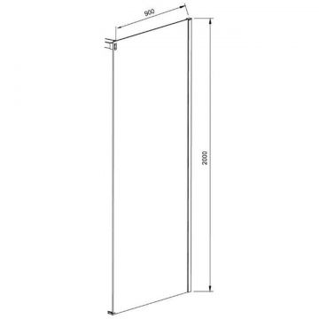 Боковая панель Vincea (Винчея) Slim Soft VSG-1SS900CLGM, вороненая сталь, стекло прозрачное