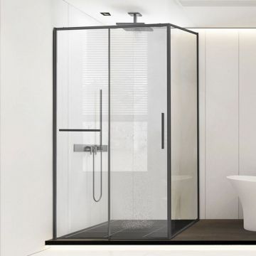 Боковая панель Vincea (Винчея) Slim Soft VSG-1SS900CLGM, вороненая сталь, стекло прозрачное