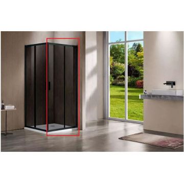 Дверь для душевого уголка Vincea Garda VHC-1G120CGB, черный, стекло тонированное