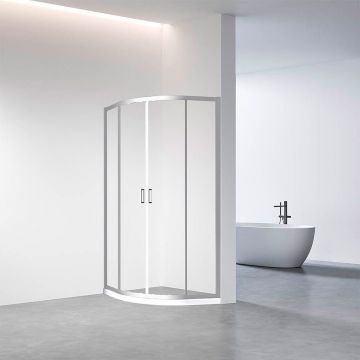 Душевой уголок Veconi (Векони) Rovigo RV01-90-01-C7 90х195 см профиль хром, стекло прозрачное