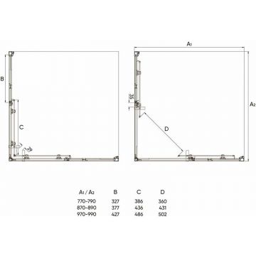 Душевой уголок Veconi Rovigo RV47B-100-01-C4 100х195 см профиль матовый черный, стекло прозрачное