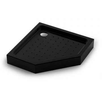Душевой поддон Veconi Tezeo TZ53B-90-C5 акриловый 900х900 мм (чёрный, трапеция)