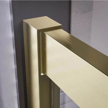 1/2 Душевого угла Veconi (Векони) Premium Trento PTC-20G PTC20-G-110-01-C4 1100х2000 мм золото браш. стекло прозрачное 8 мм