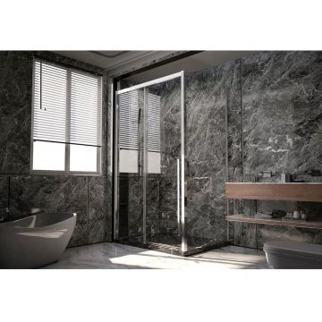 Боковая панель Veconi Premium Trento SP-30CH SP30-CH-80-01-C4 Стекло прозрачное 800х2000х8 мм хром