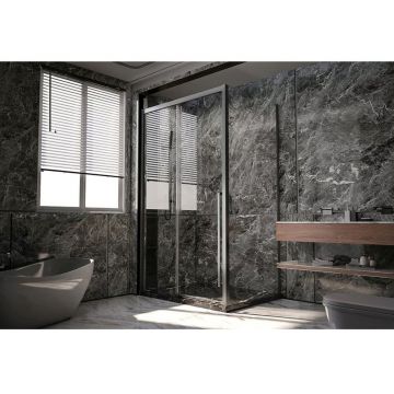 Боковая панель Veconi Premium Trento SP-30GR SP30-GR-100-01-C4 Стекло прозрачное 1000х2000х8 мм графит браш