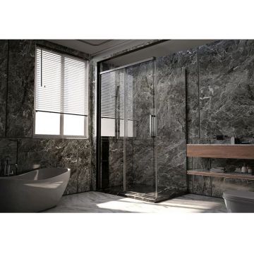 Боковая панель Veconi (Векони) Premium Trento SP-40GR SP40-GR-100-01-C4 Стекло прозрачное 1000х2000х8 мм графит браш