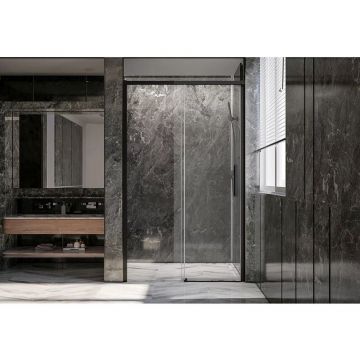 Душевая дверь Veconi Premium Trento PTD-40B PTD40-B-120-01-C4 Стекло прозрачное 1200х2000х8 мм черный