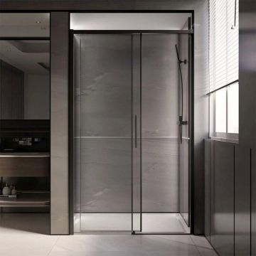 Душевая дверь Veconi Premium Trento PTD-40B PTD40-B-120-01-C4 Стекло прозрачное 1200х2000х8 мм черный