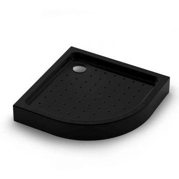 Душевой поддон Veconi (Векони) Tezeo TZ51 TZ51B-80-C5 Акриловый 800x800x150 мм, черный, полукруглый