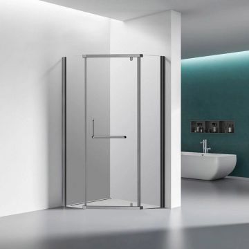 Душевой угол Veconi (Векони) Rovigo 1000х1000 мм (габариты площадки) стекло прозрачное 6 мм RV36GR-100-01-C5