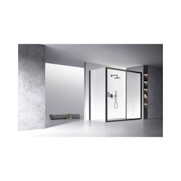 Боковая панель Veconi (Векони) Rovigo KP13B-90-01-C5 стекло прозрачное 6 мм 1950х910 мм черный