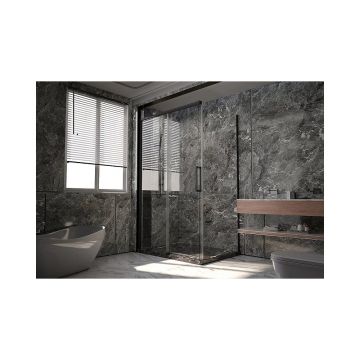 Боковая панель Veconi (Векони) Premium Trento SP-50B-100-01-C4 стекло прозрачное 8 мм 980х990 мм черный матовый