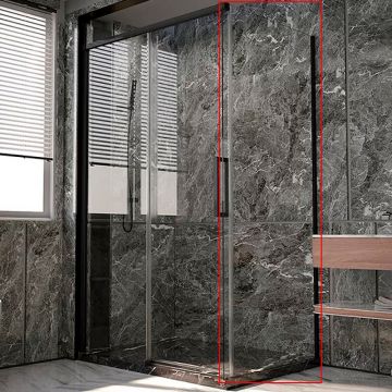 Боковая панель Veconi Premium Trento SP-50B-80-01-C4 стекло прозрачное 8 мм 780х790 мм черный матовый
