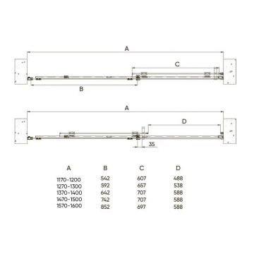 Душевая дверь Veconi Premium Trento VN70GR-160-01-C4 стекло прозрозрачное 6 мм 1950х1200 мм брашированный графит