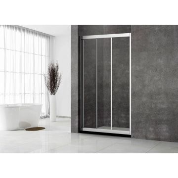 Душевая дверь Veconi (Векони) Vianno 150x195 см стекло прозрачное профиль хром механизм раздвижной (VN31-150-01-C5)