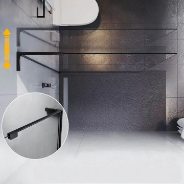 Душевая перегородка Veconi (Векони) Korato KR77B-80-01-C8 Стекло прозрачное 8 мм, 2000х800 мм, черный